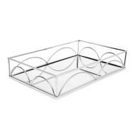 Bandeja 31cm Comprimento Por 20cm de Largura Retangular Geometric Espelhada